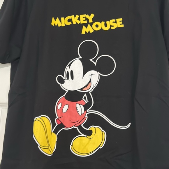 Disney Black Tee with Mickey Mouse in Yellow and Red - Picture 2 of 4